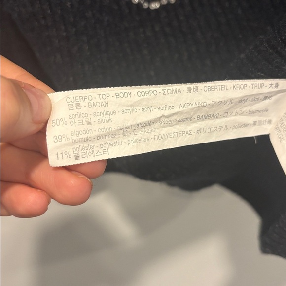 Zara Navy Sweater with Colorful Embroidery - Picture 6 of 11